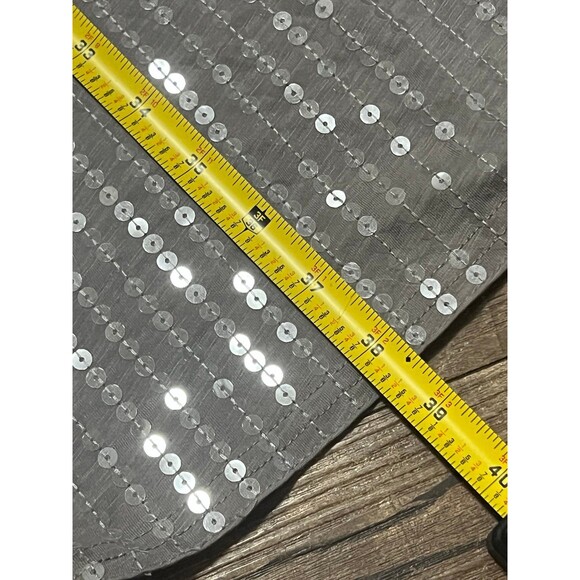 Garnet Hill sequin grey gray silver maxi dress - Picture 5 of 6